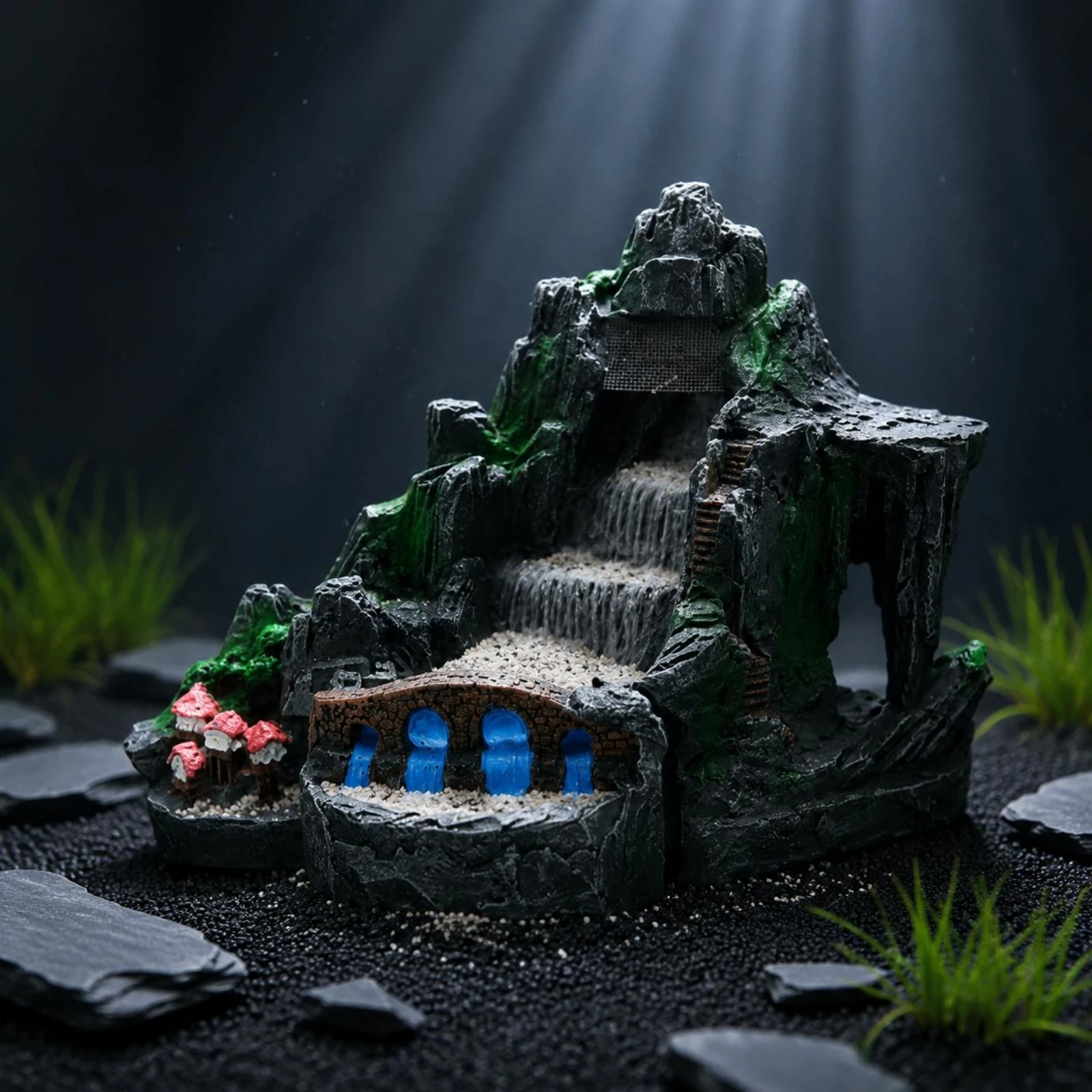 Aquarium Waterfall Ornament Vi - Aquarium Fish Hiding Spot recension och pris