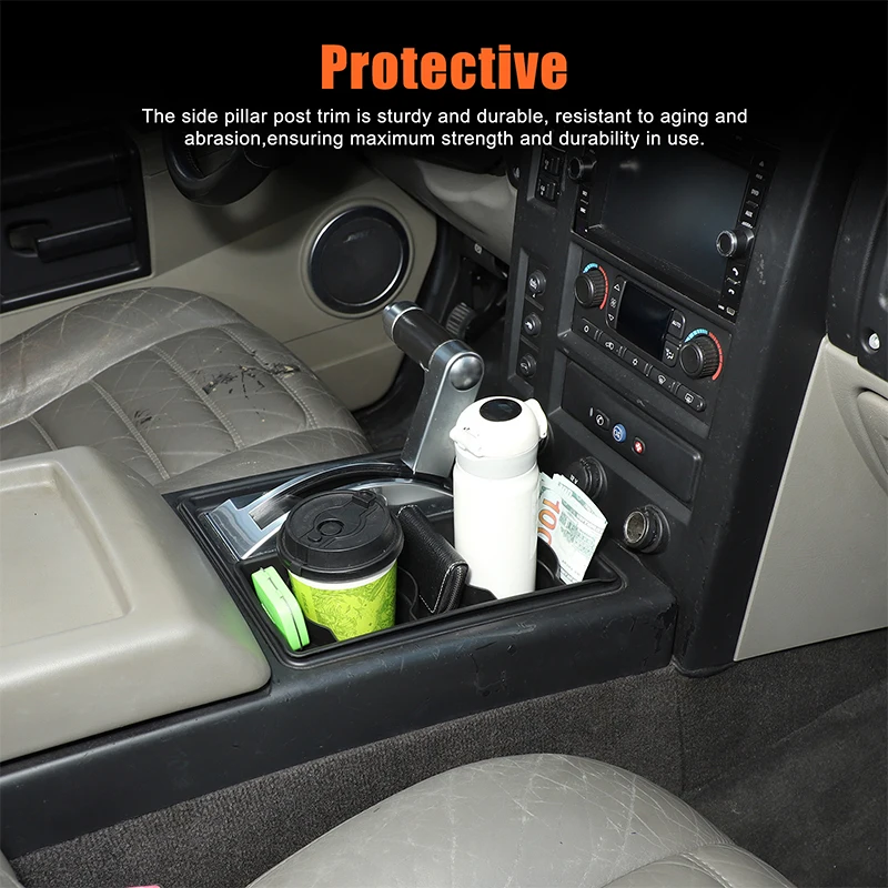 

For Hummer H2 2003-2007 ABS central water cup holder storage box car central cup holder storage box organizer accessories