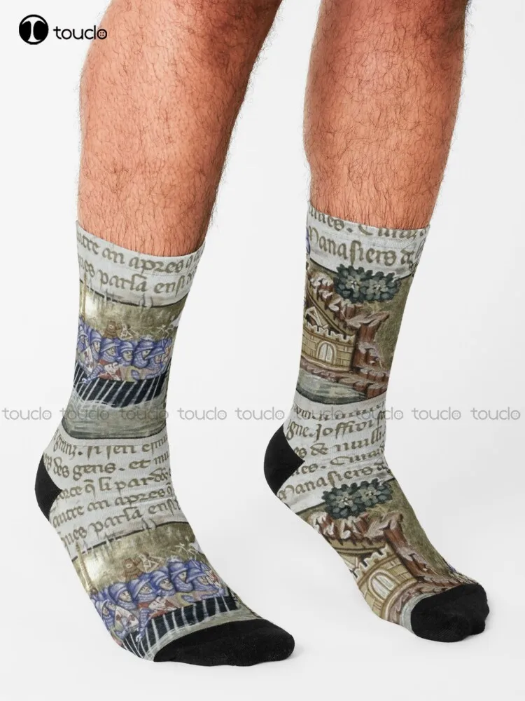 Sack of Constantinople Attack Constantinople Socks Womens Hiking Socks 360° Digital Print Design Cute Socks