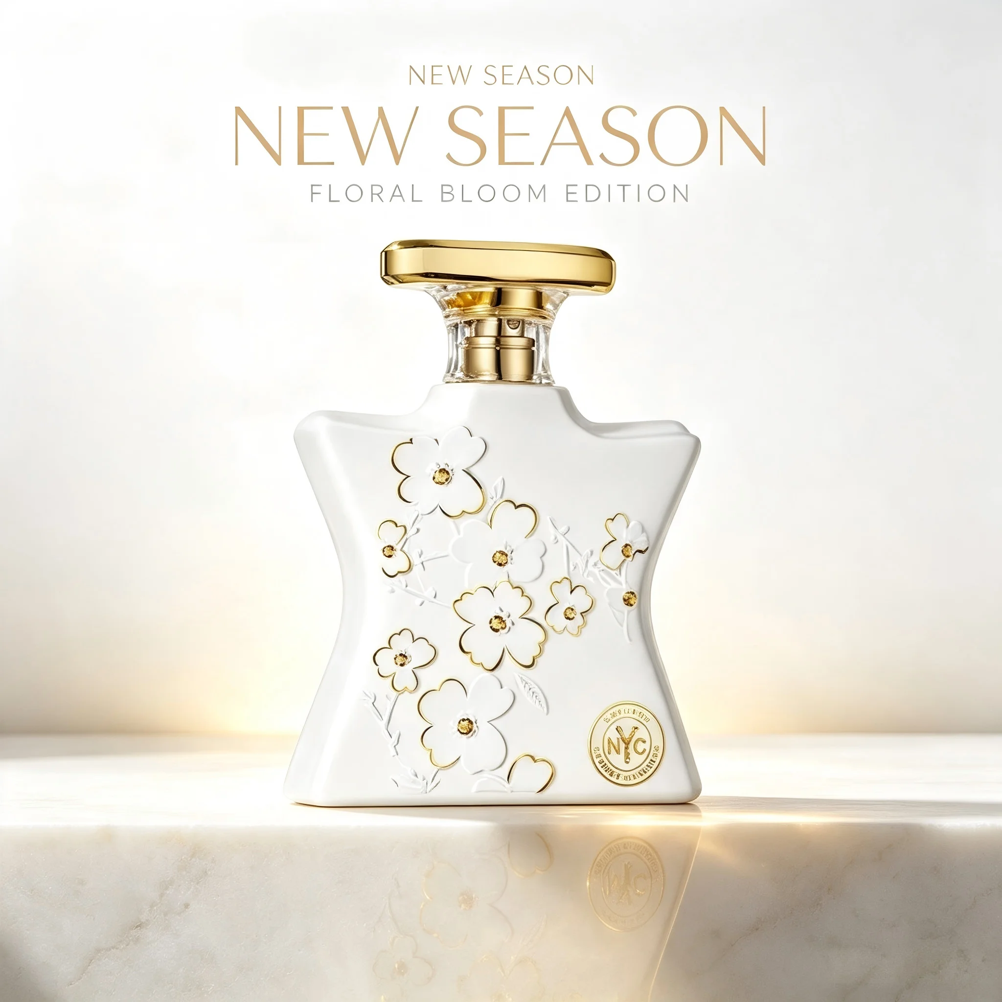 Bond No.9 New York Gilded Blossom, Nuevo Lanzamiento EDP 3.3oz 100ml, Fragancia Femenina Suave y Elegante con Jazmín, Rosa, Peonía y Almizcle Blanco, Larga Duración para Primavera, Verano, Uso Diario, Oficina, Citas, Bodas, Botella Icónica en Forma de Estrella, Regalo de Lujo Premium para su Cumpleaños o Aniversario.