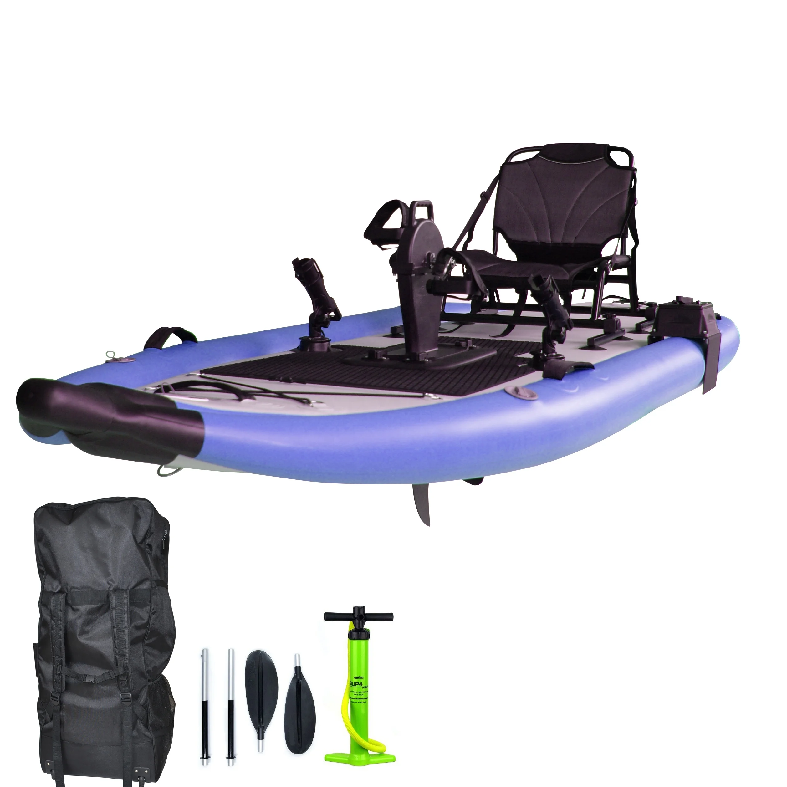 Surfking 335x112x10cm Inflatable Foot Driven Pedal Tricycles Drop Stitch Kayak Fishing SUP