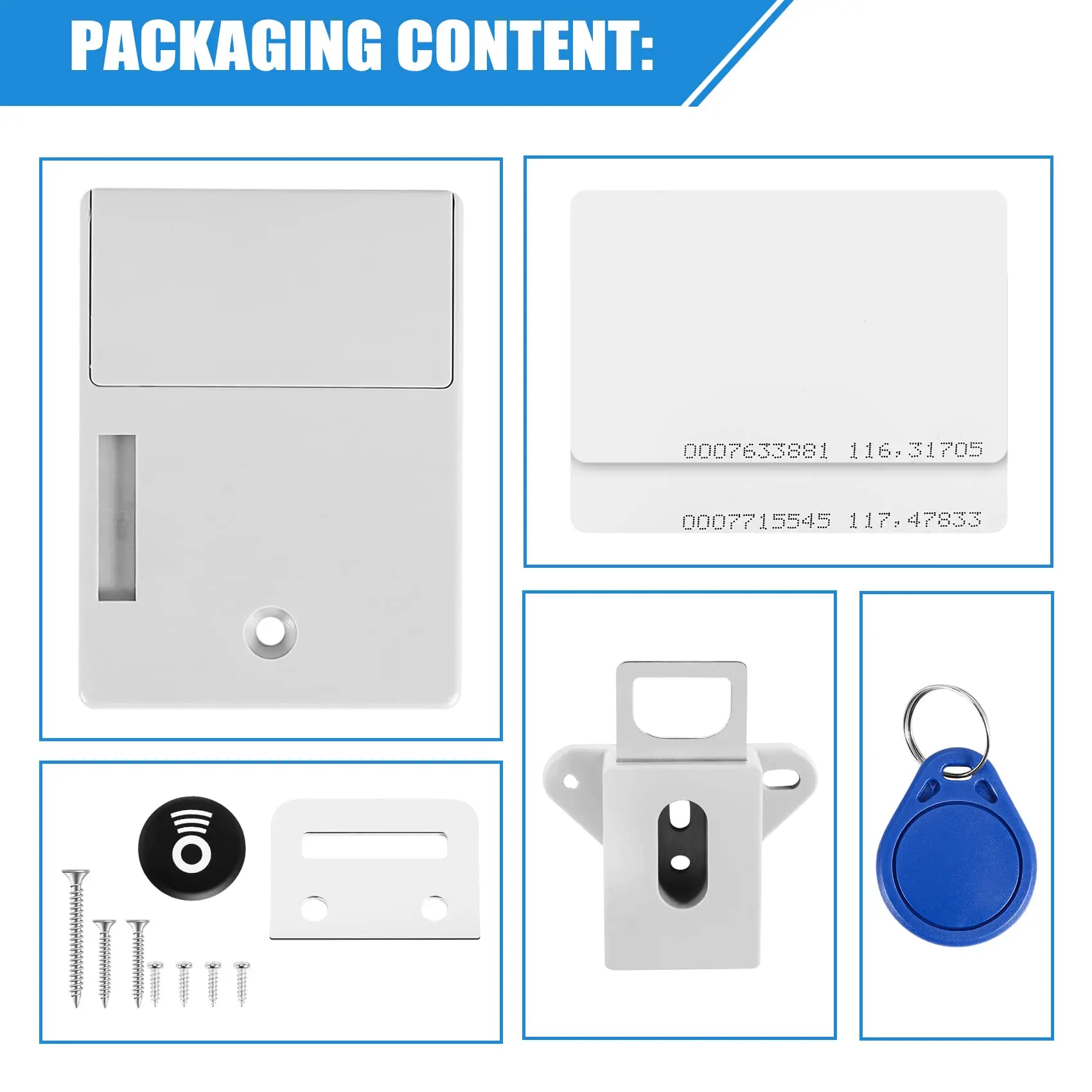 RFID Hidden Cabinet Lock Electronic Cabinet Lock for Wooden Cabinet Drawer Locker Cupboard