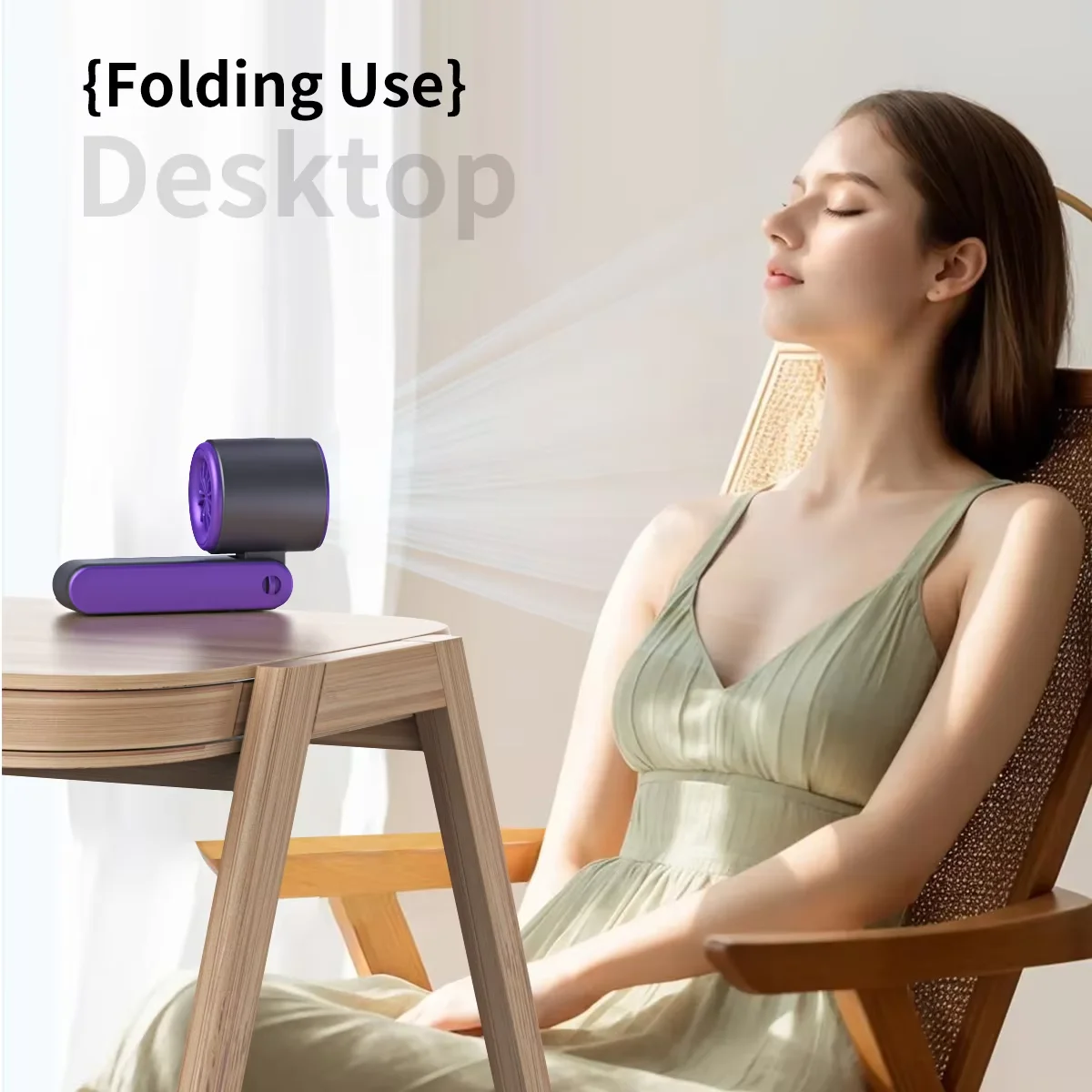 Nuevo Mini ventilador de mano, ventiladores de escritorio portátiles de 100 velocidades, refrigeración instantánea con modo de hielo, ventilador elegante recargable para mujeres