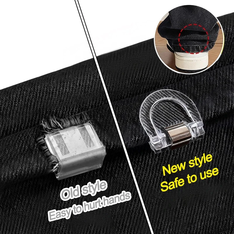 * New! Clothing Clips For Trouser Leg Shortening Invisible Fixing No Sew Hidden Hem Device Prevent Dragging On Pants DIY Sewing