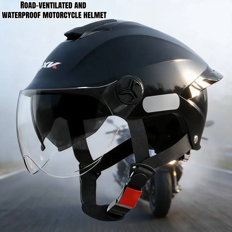 

Motorcycle helmet men's breathable waterproof motorcycle helmet summer sun protection lightweight unisex cute safety helmet