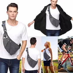 Wander Plus Anti Theft Crossbody Bag Slim Sling Bag Chest Bag with Adjustable Strap Large Capacity Ideal for Safe and Stylish