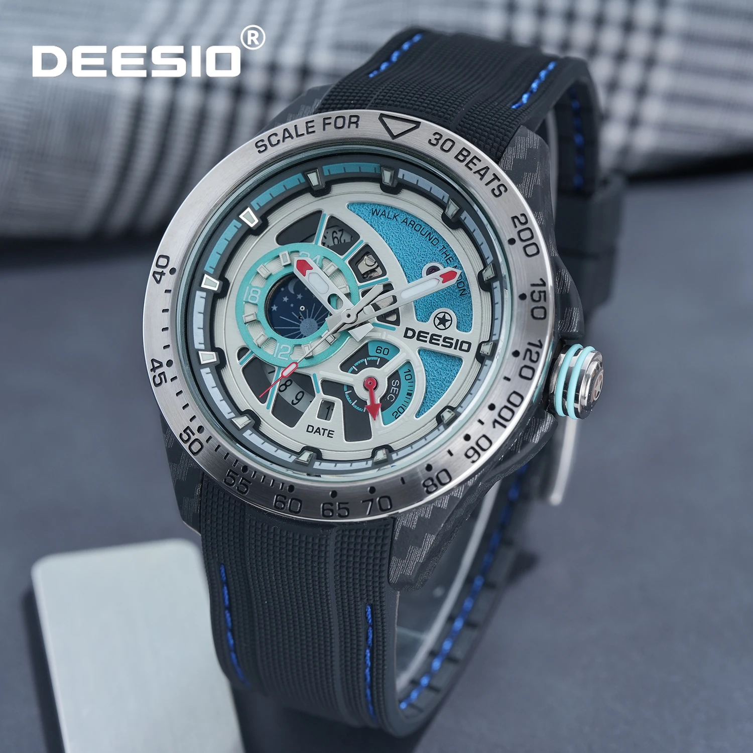 deesio-automatic-mechanical-watch-for-men-carbon-fiber-case-waterproof-luminous-dial-and-date-display-sport-fashion-watches