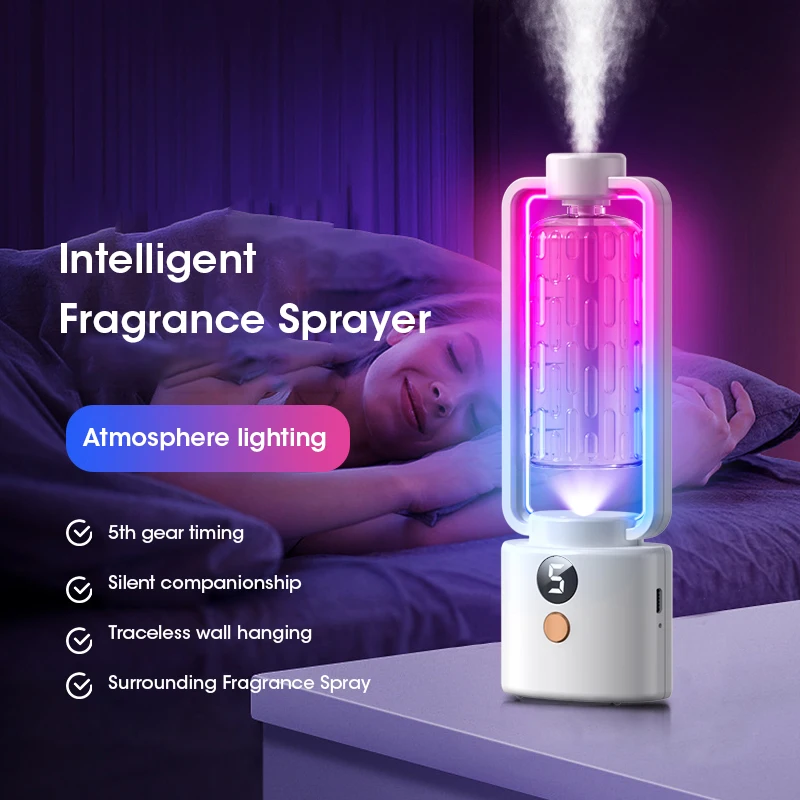 Desktop Diffuser Aromatherapy Machine Wall Hanging USB Smart Air Diffuser Display Car Air Freshener Home Bathroom Deodorization