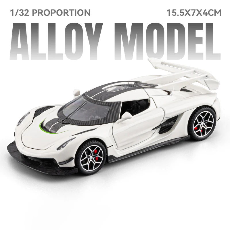 1:32 Jesko Super Sports Car Alloy Metal Diecast Model Car Home Trendy Ornaments Computer Desktop Decoration Birthday Gift
