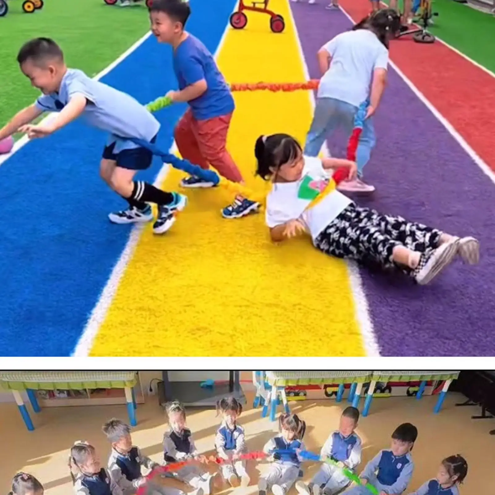 Elastic Band Exercise Stretchy Rope Sports Resistance Bands Gym Movement Prop for Kindergarten Playground Teamwork Games
