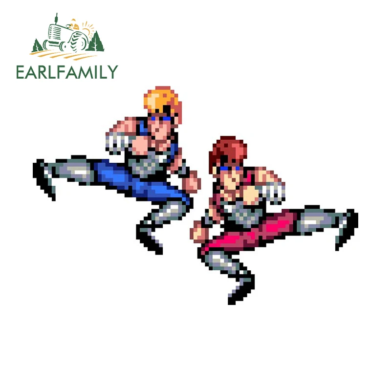 EARLFAMILY 13cm x 8.7cm Double Dragon Arcade Game Car Stickers Graphics Decal Pixel Laptop Windows Motorcycle Car Accessories