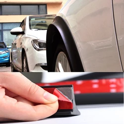 2Pcs 1.5m Black Universal Fender Flares Car Wheel Arches Wing Expander Arch Eyebrow Mudguard Lip Body Kit Protector Cover