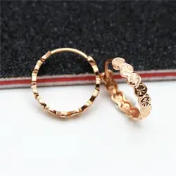 585 purple gold plated 14K rose gold earrings for women classic simple fashion new in Ear buckle Party Banquet jewelry