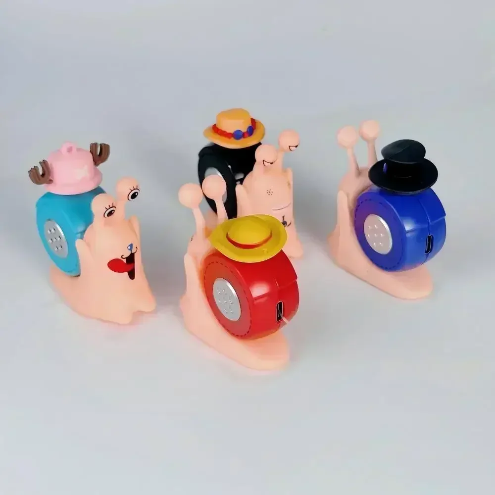 One Piece Sprachrekorder Mushi Modell Spielzeug Cartoon Luffy Sabo Ace Schneckenförmiges Telefon mit Tonaufnahme-Funktion Spielzeug für Kinder Geschenke – Detail 9