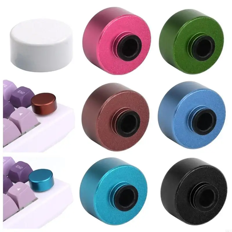 7 ألوان مقبض معدني مستدير لملحقات لوحة المفاتيح الميكانيكية F75 IK75 سطوع الصوت ضبط أجزاء غطاء مفتاح للوحة مفاتيح الألعاب