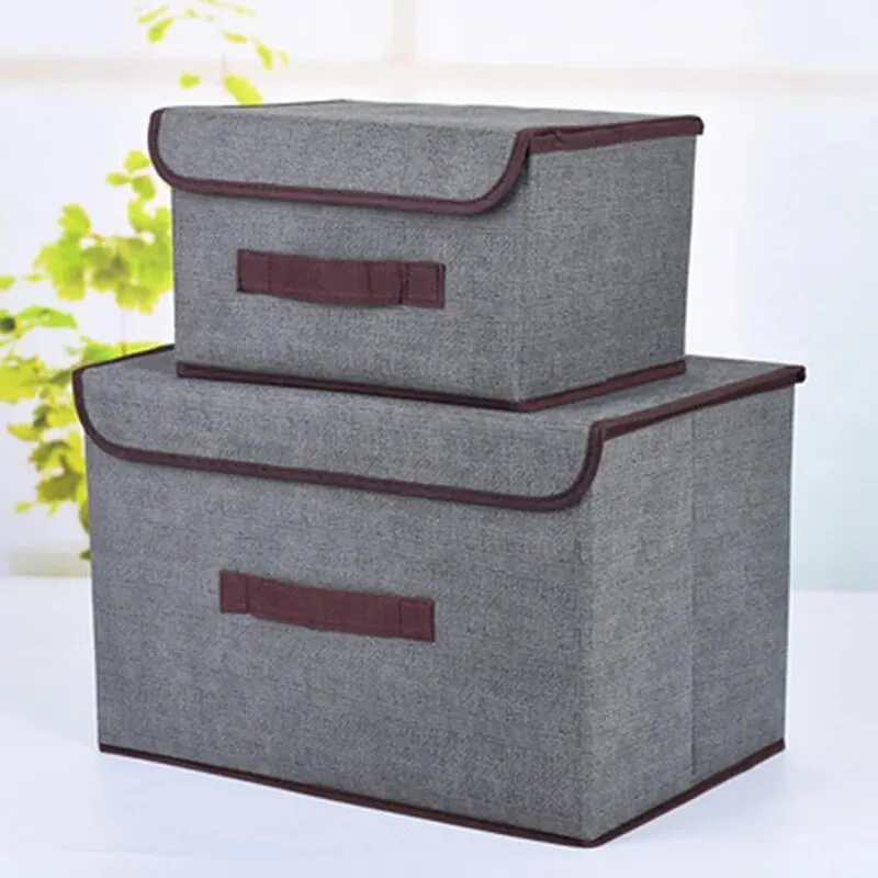 Fold Non Woven Fabric Storage Box Gray Home Supplies Clothing Underwear Sock And Kid Toy Storage Organizer Cosmetics