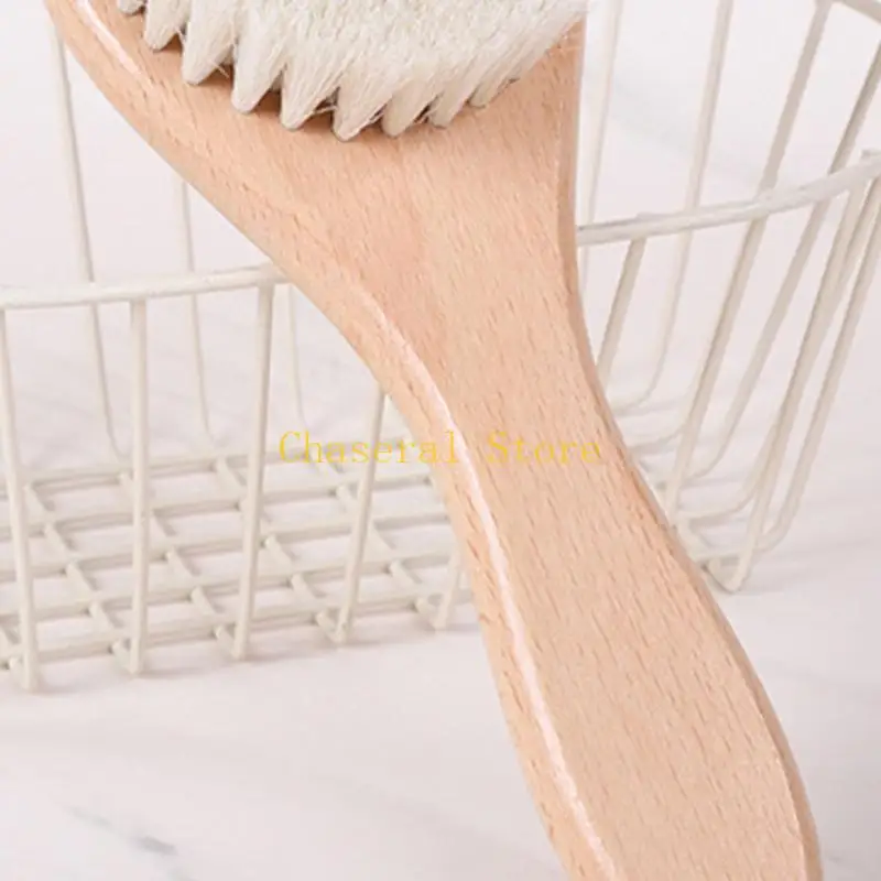 E7CE Daily Baby Grooming Comb Bath Brush Soft Bristles Gentle Safe Not Toxic Easy Use Travel Friendly Tool for Newborns