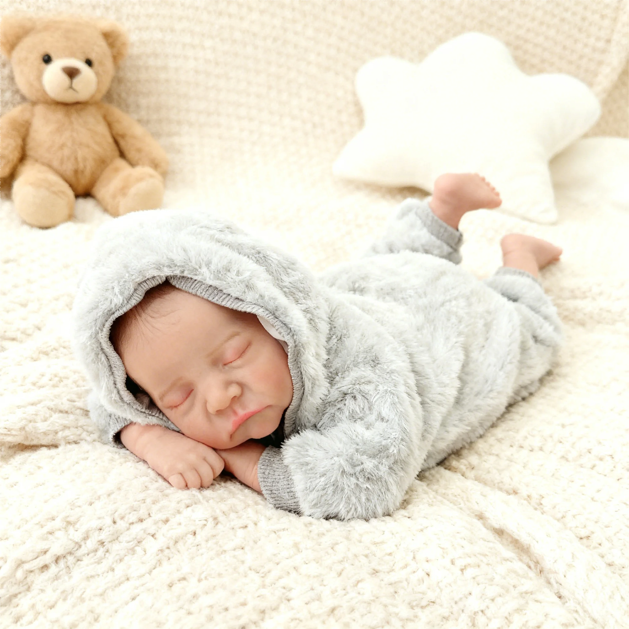 Lifelike Reborn Baby Dolls  - 18-Inch Real Baby Feeling Realistic-Newborn Baby Doll Full Body Vinyl Real Life Baby Dolls