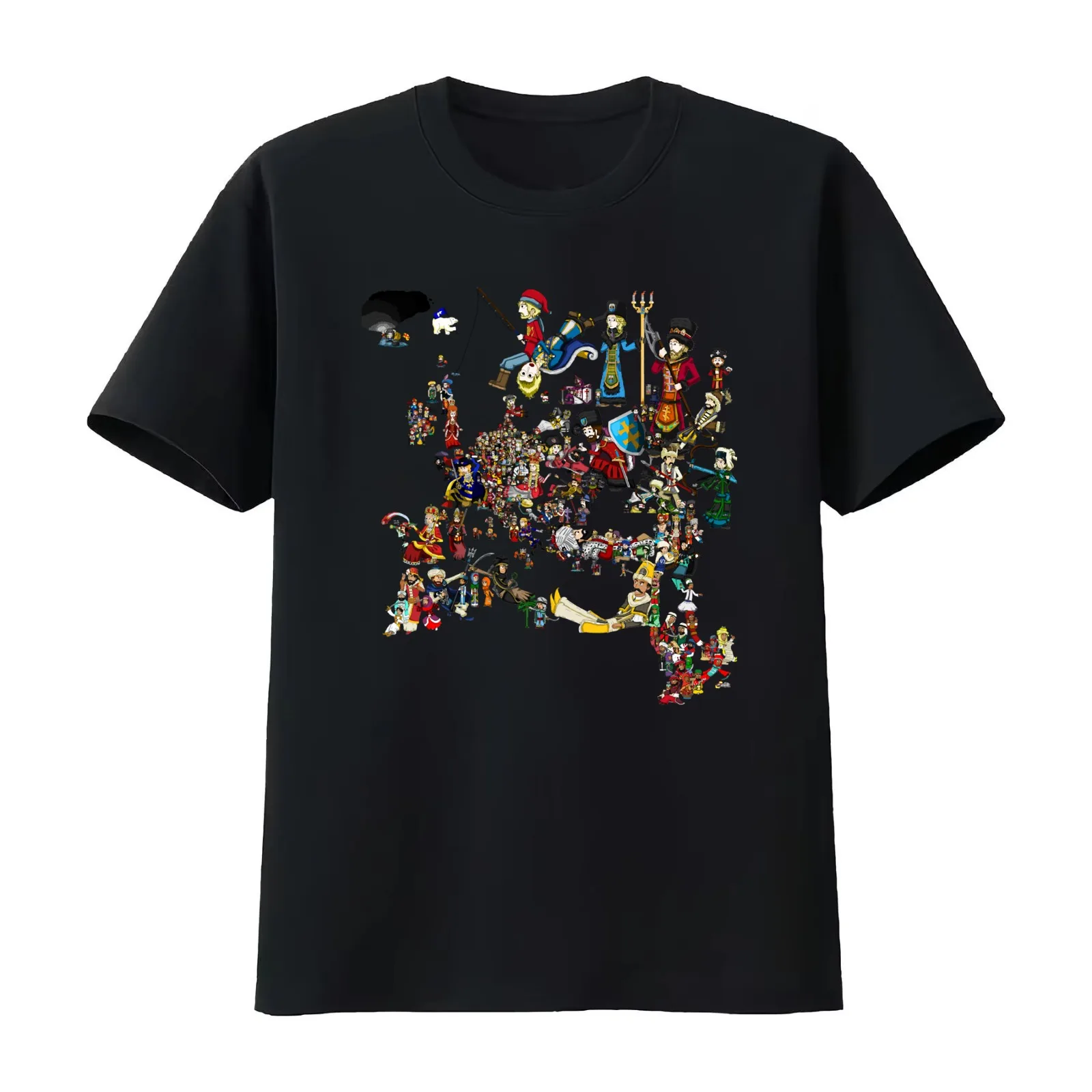 EUROPA UNIVERSALIS - National Personifications Map - 1444 T-Shirt Summer Casual Cotton Tee Oversized Streetwear Tops