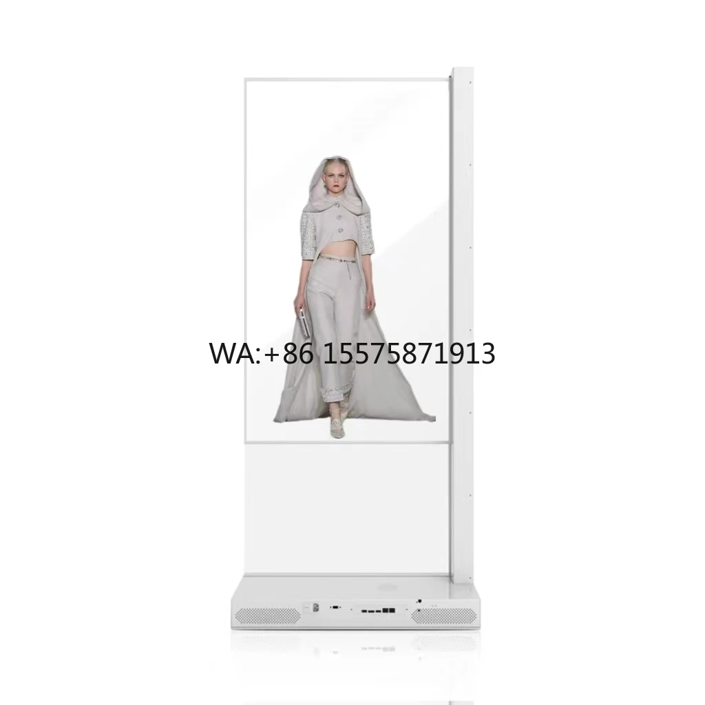 New Design High Quality 2024 Hologram Billboard 3D Giant Real New Recommend Counter 55-Inch Floor Stand Indoor OLED Display