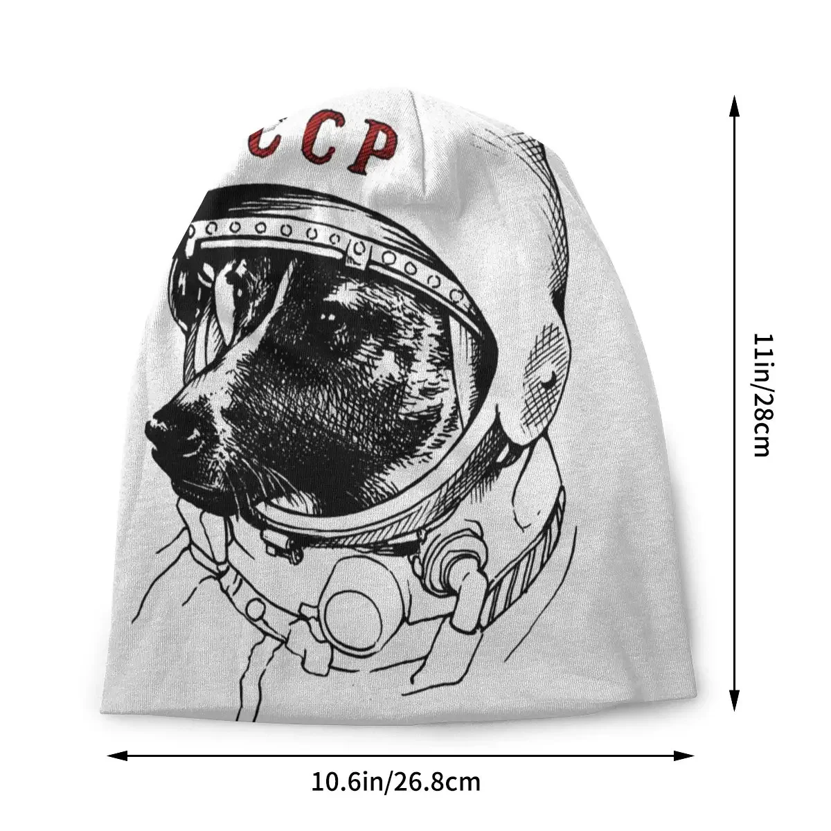 CCCP Rusia Laika Space Skullies Beanies Hats Casual Autumn Winter Men Women Caps Adult Warm Thermal Elastic Bonnet Knitted Hat