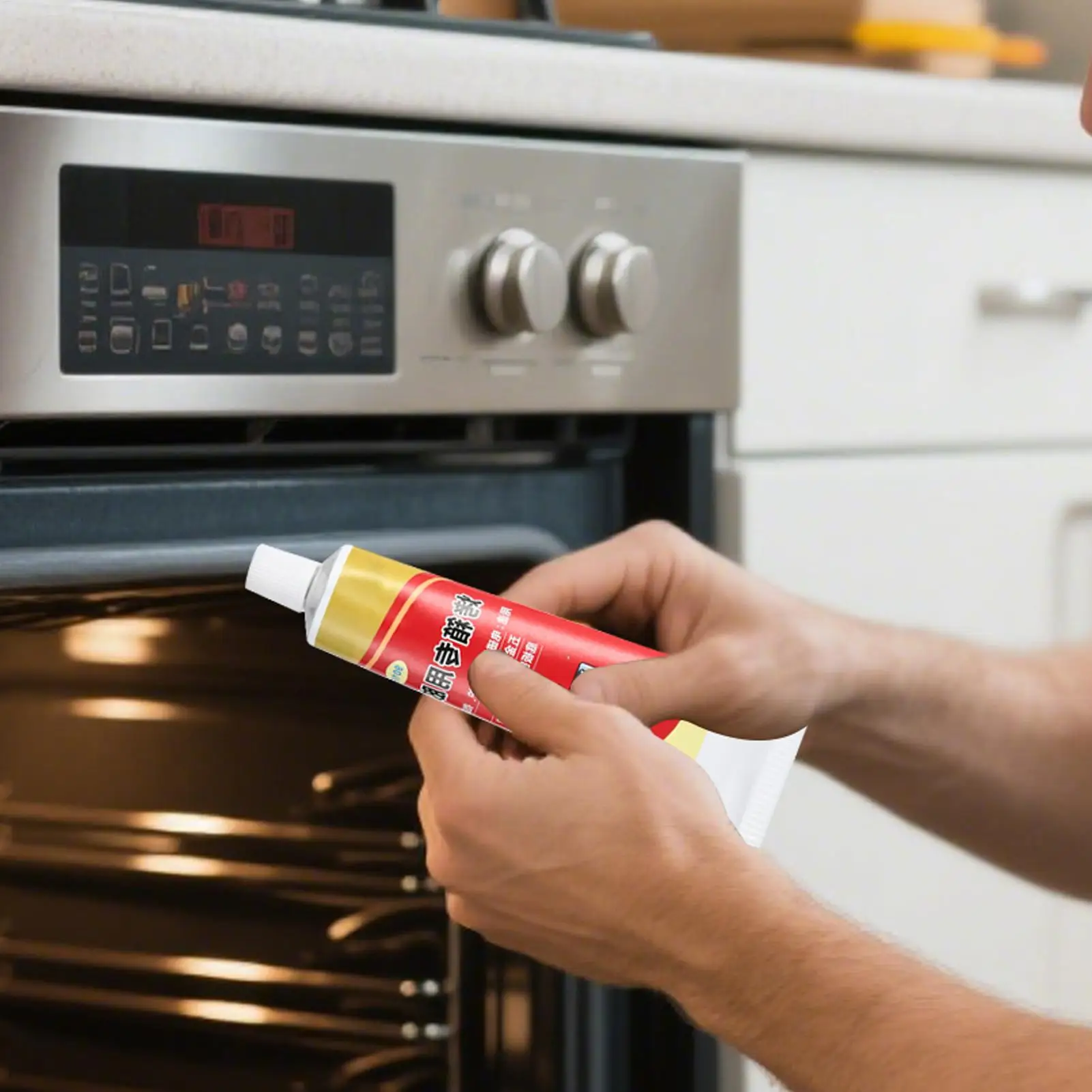 Oven Panel Glue 100ml High Temp Adhesive Leak-Proof Sealant for Household Appliance Glass Cooktop Microwave Oven Grill