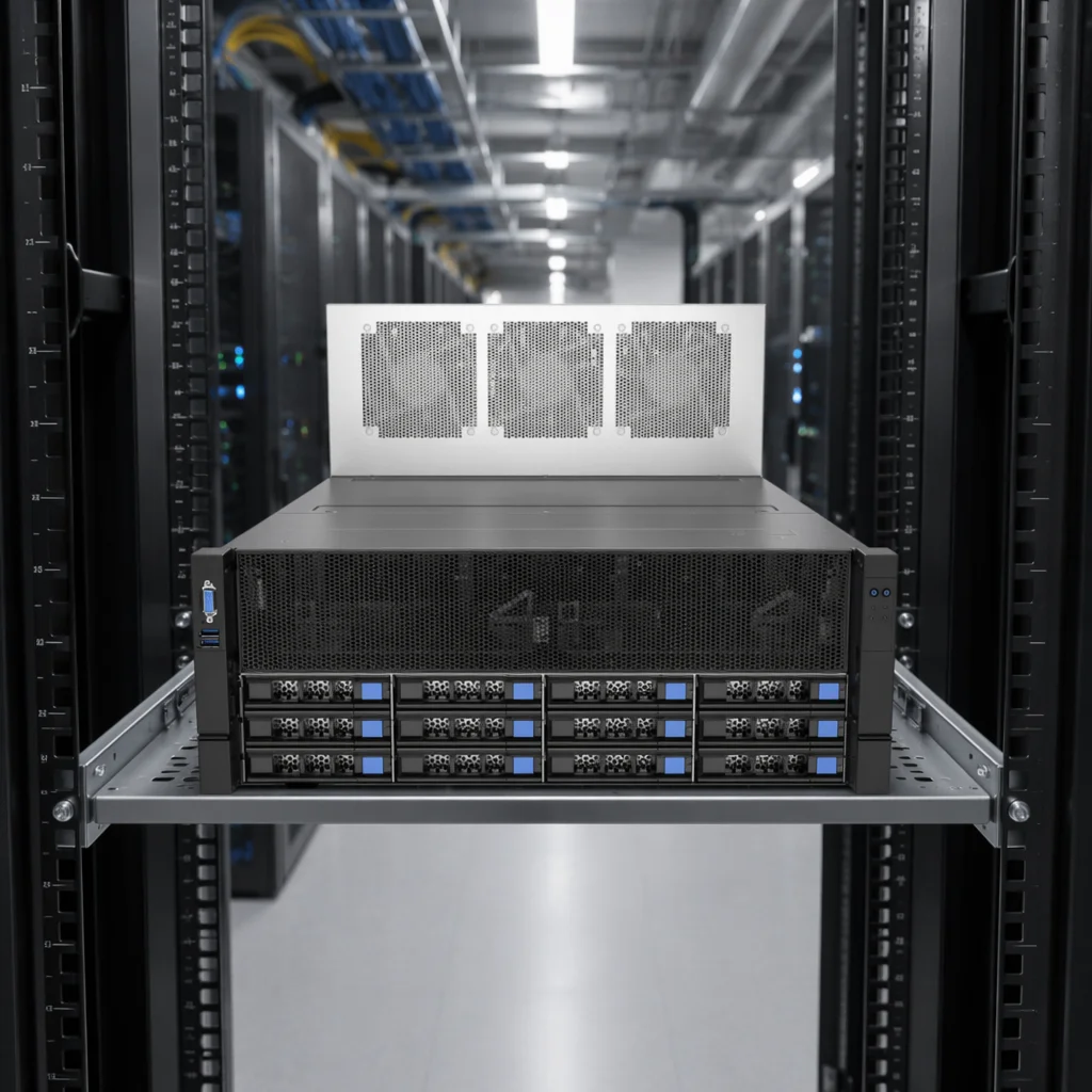 8U 8-GPU Rack Server Barebone Stock with 4th/5th Gen Xeon CPUs Supporting 16 Double-Wide GPUs and 32 DDR5 Slots