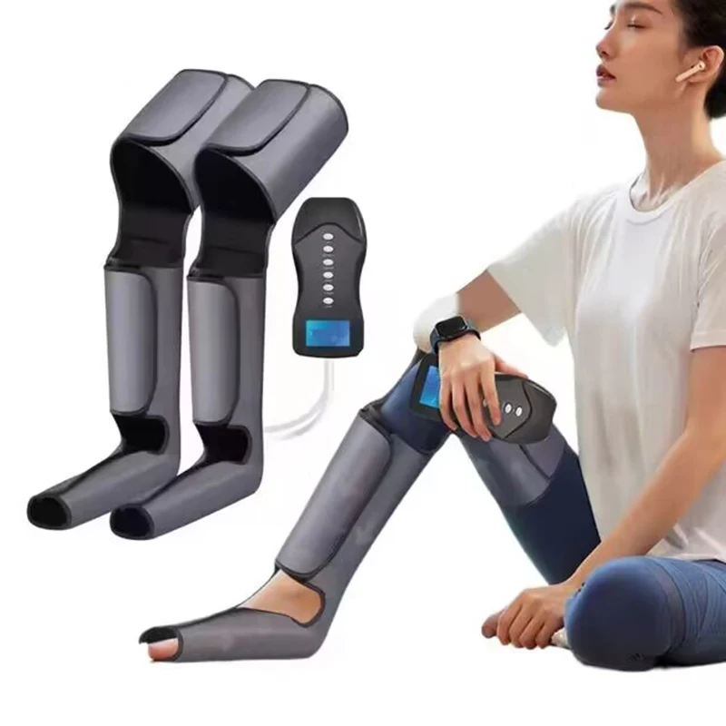 Rechargeable Air Compression Foot Leg Massager Circulation Exerciser Full Therapy Shiatsu Calf Thigh  Massage For Pain Relief