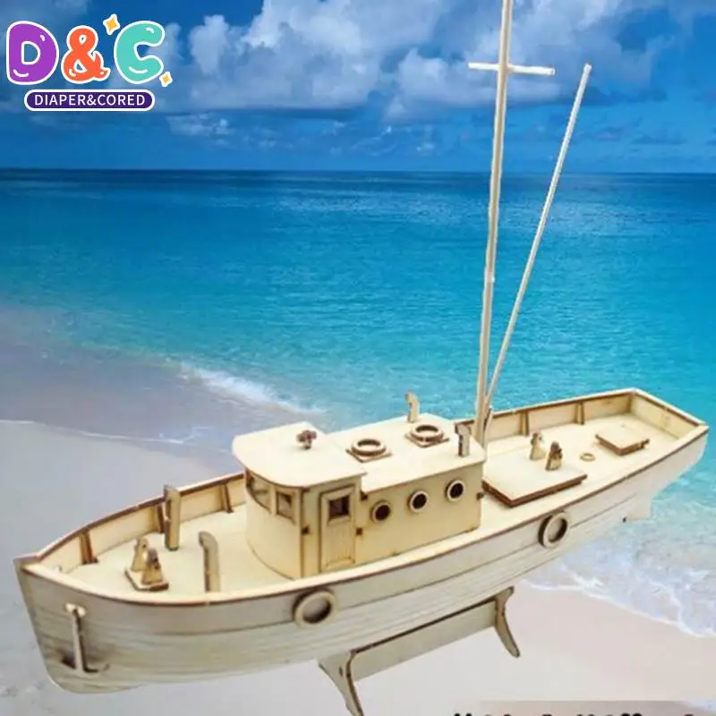 Hot sale 1/30 Nurkse Assembly Wooden Sailboat DIY Wooden Kit Puzzle Toy Sailing Model Ship Gift for Children and Adult