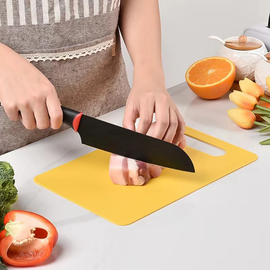 1PC classification PP cutting board Multi-functional kitchen household can hang light non-slip vegetable and fruit cutting board