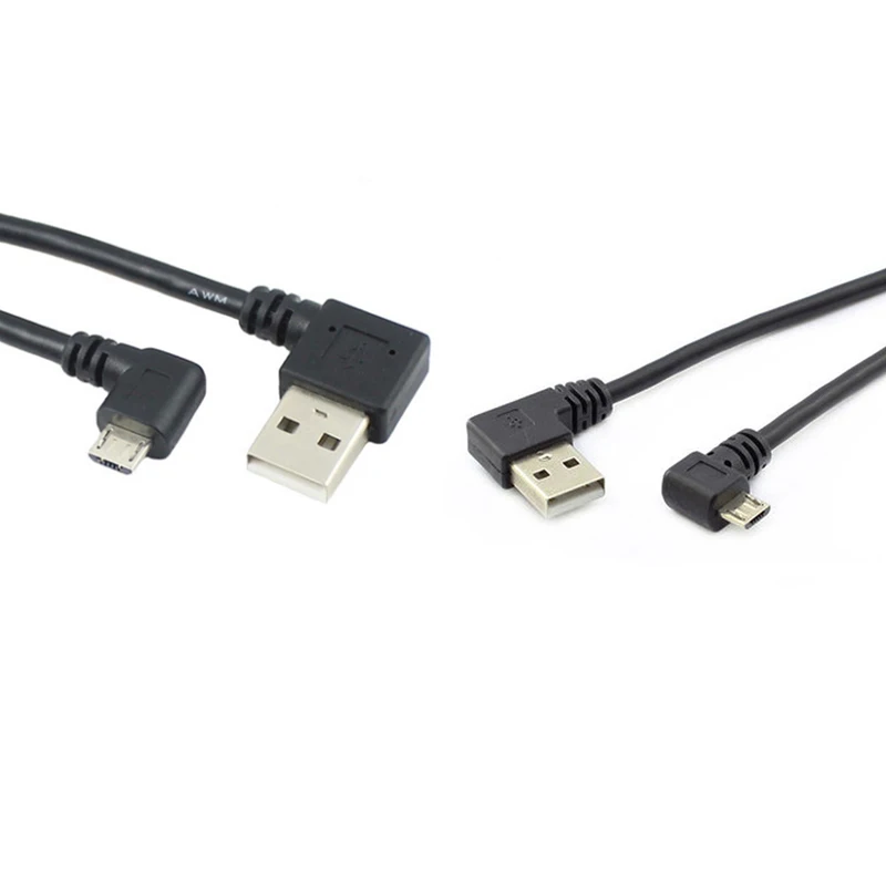 Android data cable microUSB mobile phone universal charging double elbow cable 2A fast charging driving recorder cable