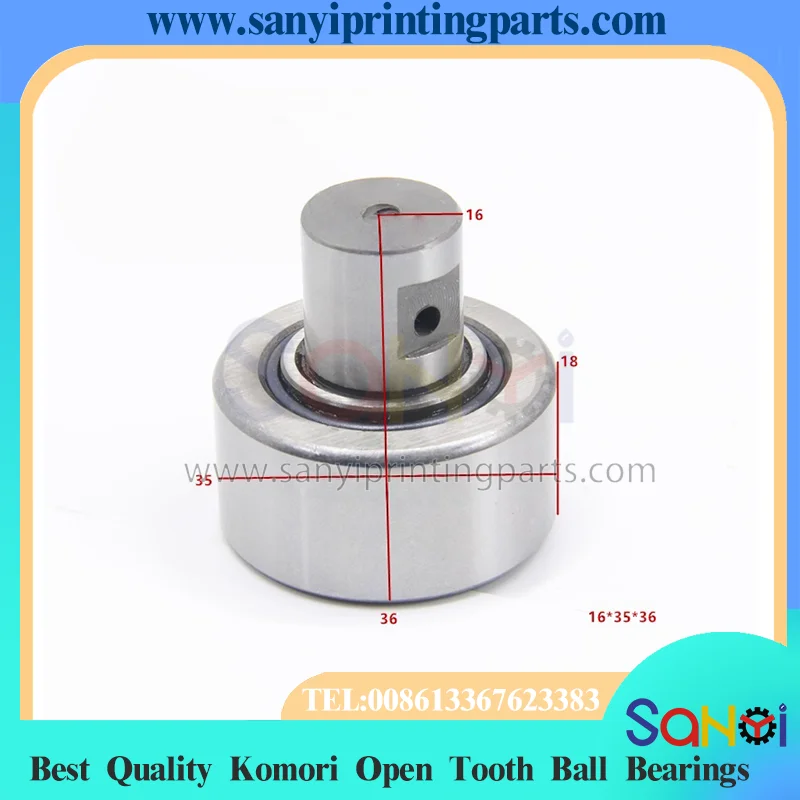 Komori Open Tooth Ball Bearing KRX16X35X36 High Quality Rear Cannon Paper Roller Open Tooth Ball Bearing