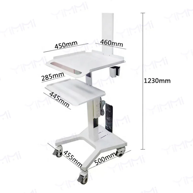 Mobile Hospital Bracket Trolley Furniture Intraoral Scanner Camera Medical Trolley Car White Medication Trolley