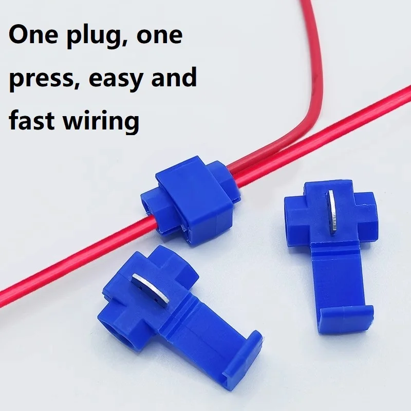 50pcs Wire Cable Connectors Scotch Lock Electric Quick Splice Terminals Crimp Non Destructive Without Breaking Line