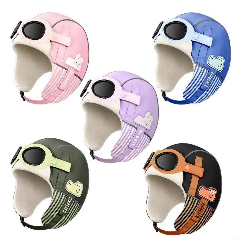 

L5YA Warm Trapper Winter Hat Thermal Lining Ear Cover Design for Children
