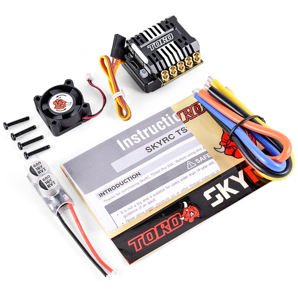 TS160 Pro 160A Brushless Sensored ESC With 6V/7.4V BEC App Control ESC With Aluminum Enclosure For 1/10 RC Car