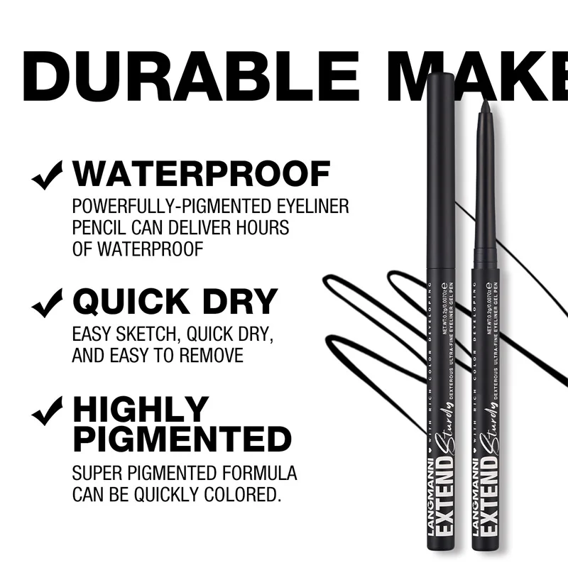 Crayon Gel Eyeliner imperméable, or marron couché, stylo ver à soie, doux, facile à porter, haute teneur en pigments, mat, maquillage durable et brillant pour les yeux