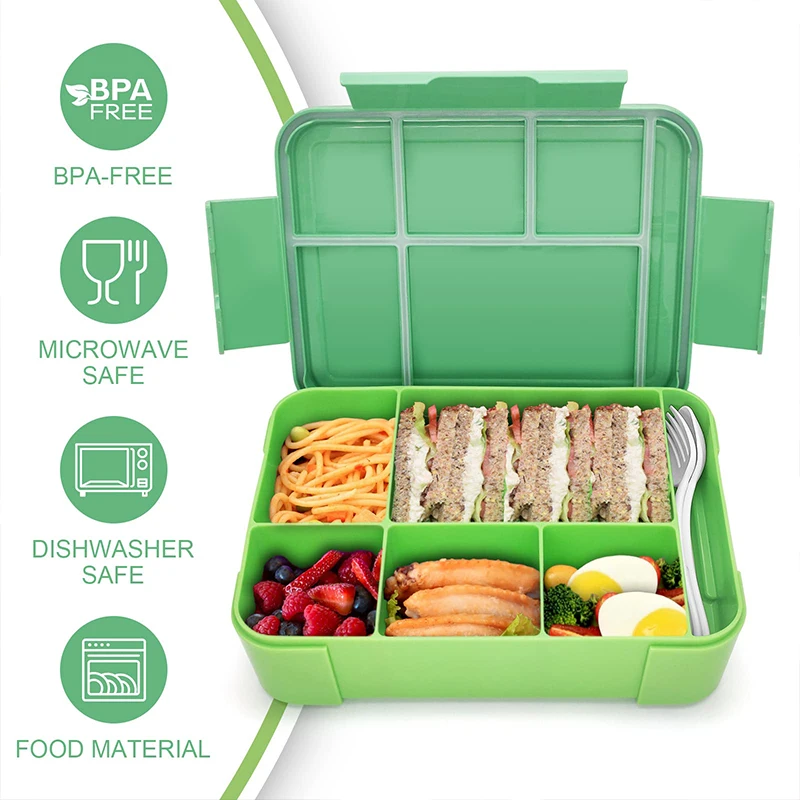 Creative Leak-proof Lunchbox Children's Portable Multi-compartment Food Heated Lunchbox With Cutlery Ideal For School Picnics