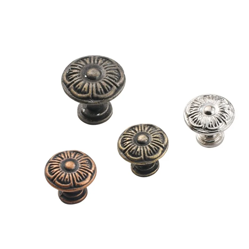 Chrysanthemum Style Cabinet Handle, Ivory White Single Hole Pull for Drawer & Wardrobe
