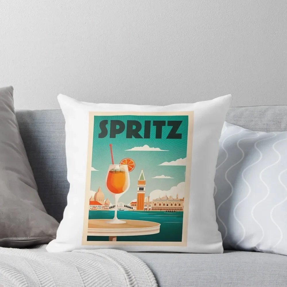 

Vintage Aperol Sprits Venice Throw Pillow Cushions Cover christmas pillowcases Embroidered Cushion Cover pillow