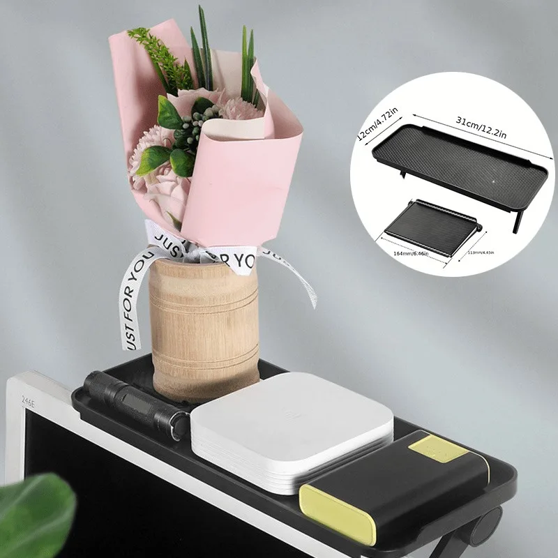 Adjustable TV Screen Top Shelf, Computer Monitor Desktop Monitor Shelf, TV Rack, Router Remote Control Plant Shelf