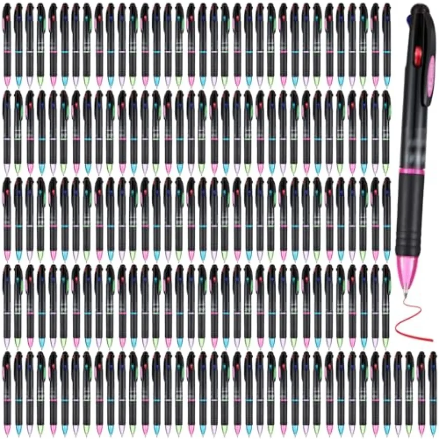 

Pack Pack 0.7mm 4 Color Multicolor Ballpoint Pens 4-in-1 Multi Colored Gel Ink Retractable Ball Point Pens Gifts for Employee A