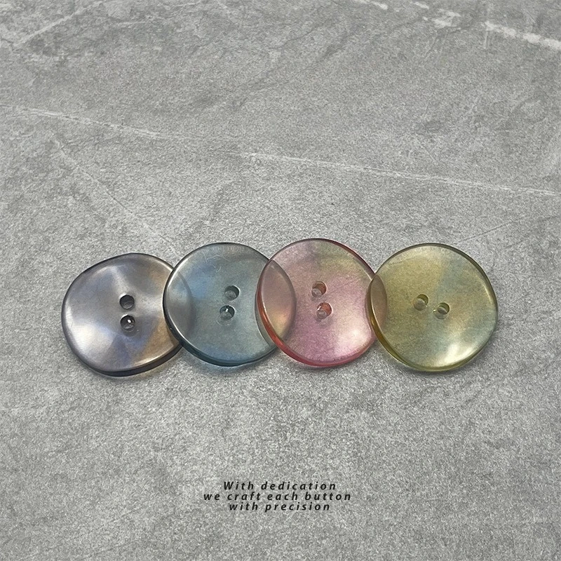 

2PCS Colored Transparent Resin Button for DIY Clothes Dresses Down Jackets Cheongsam Pants Jeans Hat Bags