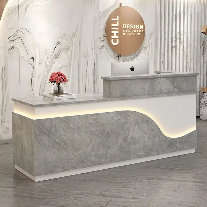 

Luxurious Office Desk Aesthetic Salon Reception Counter Executive Beauty Reseption Luxury Mostrador De Tienda Hairdresser Help