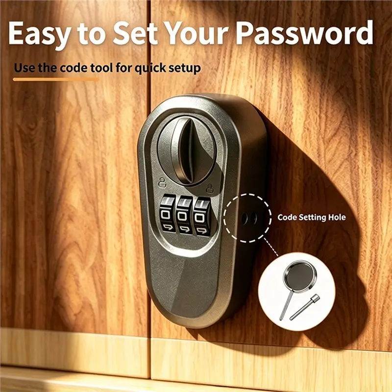 WCS-4Pcs Digital Door Lock Mechanical Keyless Deadbolt, Marine Grade, Keypad Code Entry For Exterior Doors Combination Lock