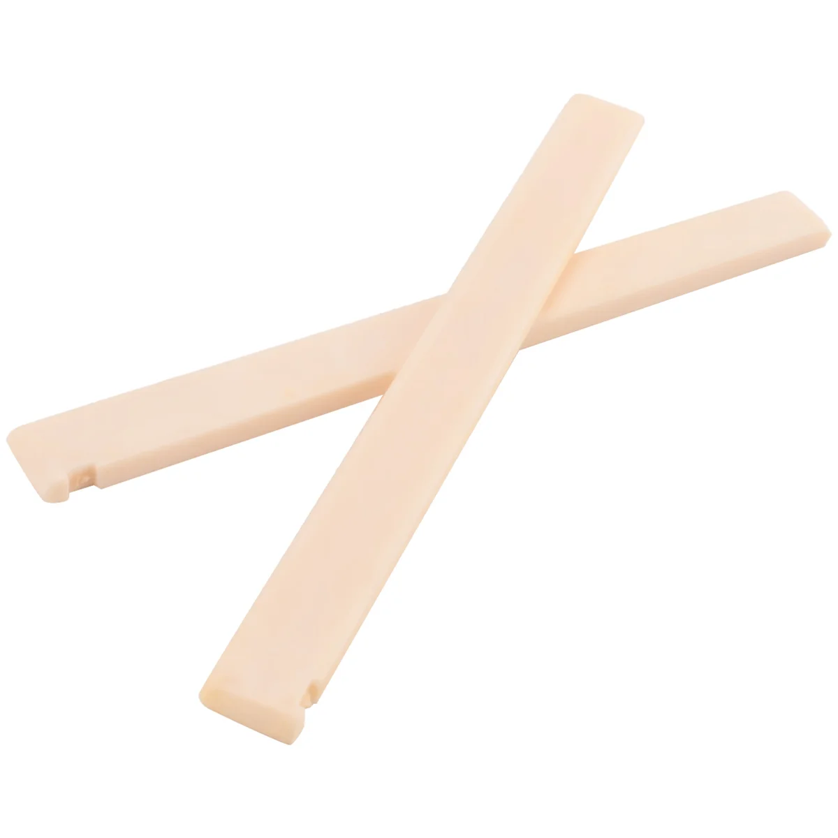 Tuerca de sillín de puente de plástico Beige, pieza de repuesto para guitarra clásica, 2 piezas