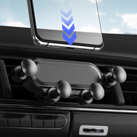 Gravity Car Phone Holder Air Vent Clip Mount Telescopic Car Phone Mount 360-Degree Air Outlet Smartphone Support for 4.7-6.9inch