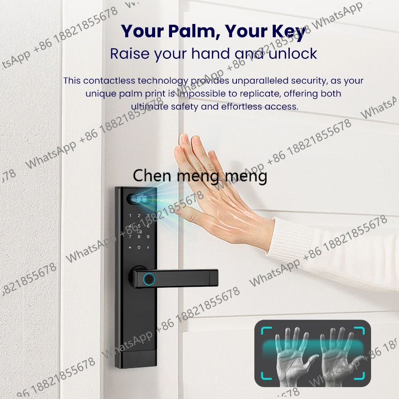 

Видеодомофон с распознаванием лиц, автоматический дверной замок TUYA, умный замок для входной двери с функцией распознавания отпечатков пальцев, цифровая камера, внутренний экран.