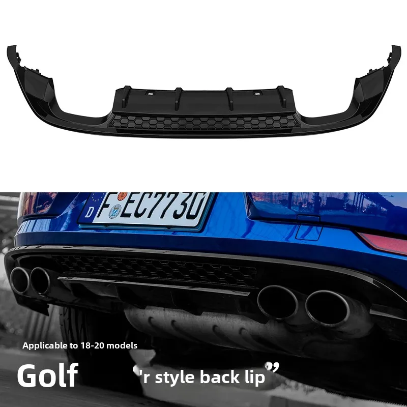 For Volkswagen Golf 7/7.5 rear lip with four outlets, two outlets, rline/R/GTI modification, rear bumper surrounding rear lip