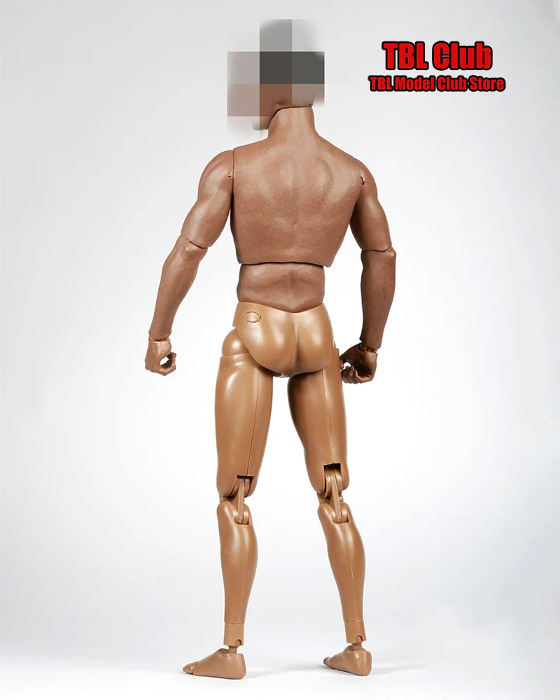 ZCTOYS S006 1/6 Czarny Skóra Wojskowy Ruchomy Model Ciała Męskiego z Silnymi Mięśniami Pasujący do Figurki Akcji 12-calowej, Rzeźba Głowy